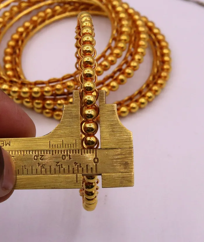 Vintage design handmade indian antique style solid gold bangle bracelet fabulous womens tribal jewelry from india ba43 TRIBAL ORNAMENTS Bracelets