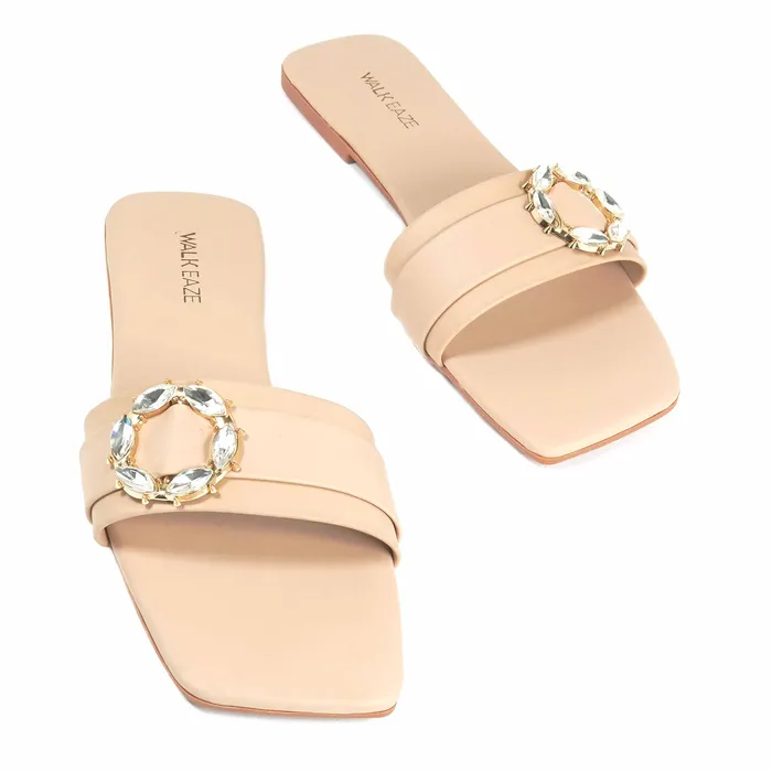 Walkeaze Earrings Women Formal Slippers 39957S