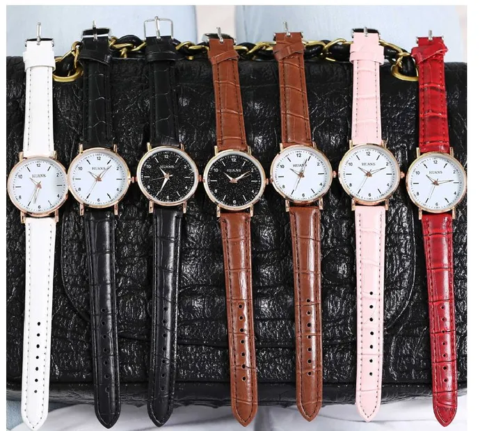 Watches 01 W462 Pale Pink Crocodile Collection Quartz Watch