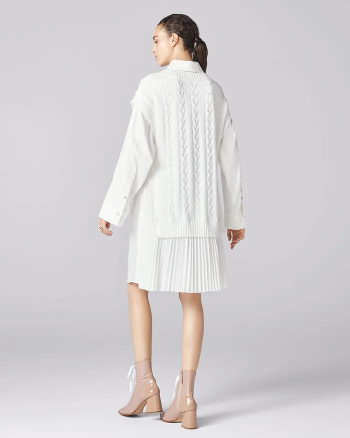 White College Knit Dress ADEAM Rings