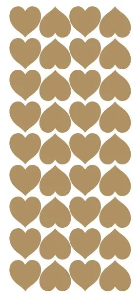 Winter Park Products Metallic Gold Heart Stickers 1 DC20091 Necklaces